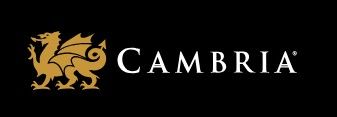 Cambria logo with a golden dragon and white text on a black background.