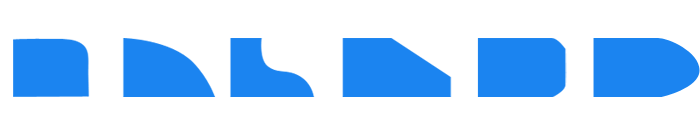 Blue shapes in a row.