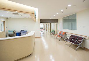 Clinic with polished floor