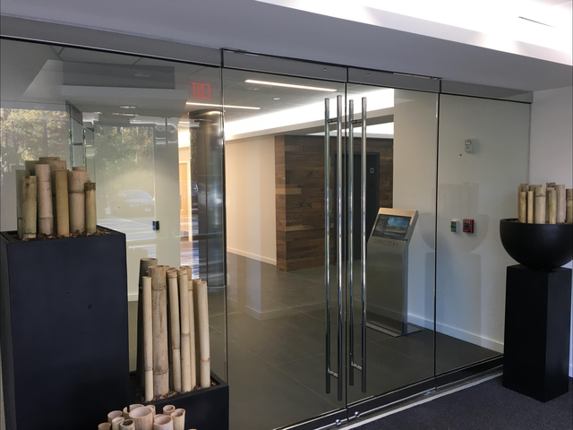 Glass office doors