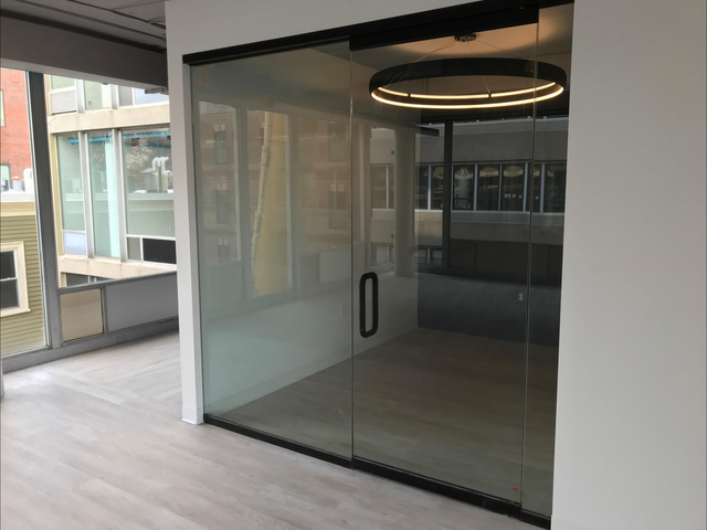 Office building entrances