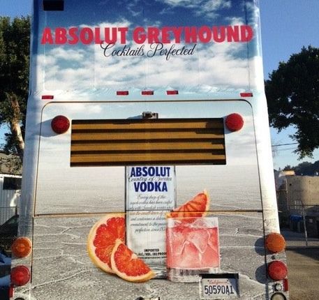 Back of truck advertising 