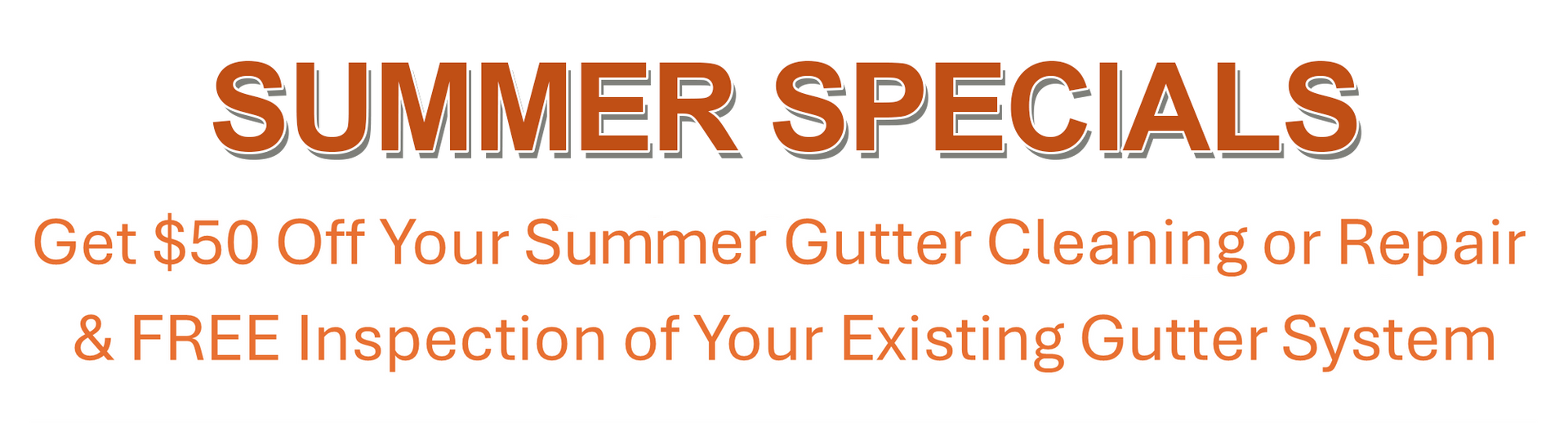 Summer specials advertisement