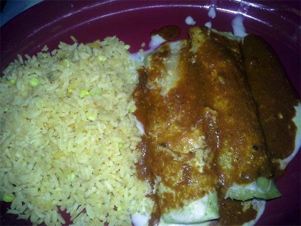Chicken Enchiladas & Rice
