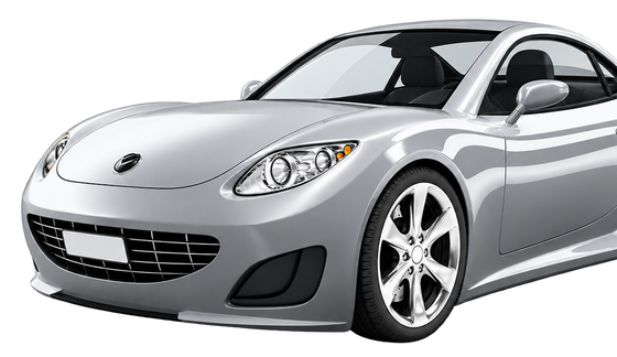 Silver sports coupe, shown from the front-left angle