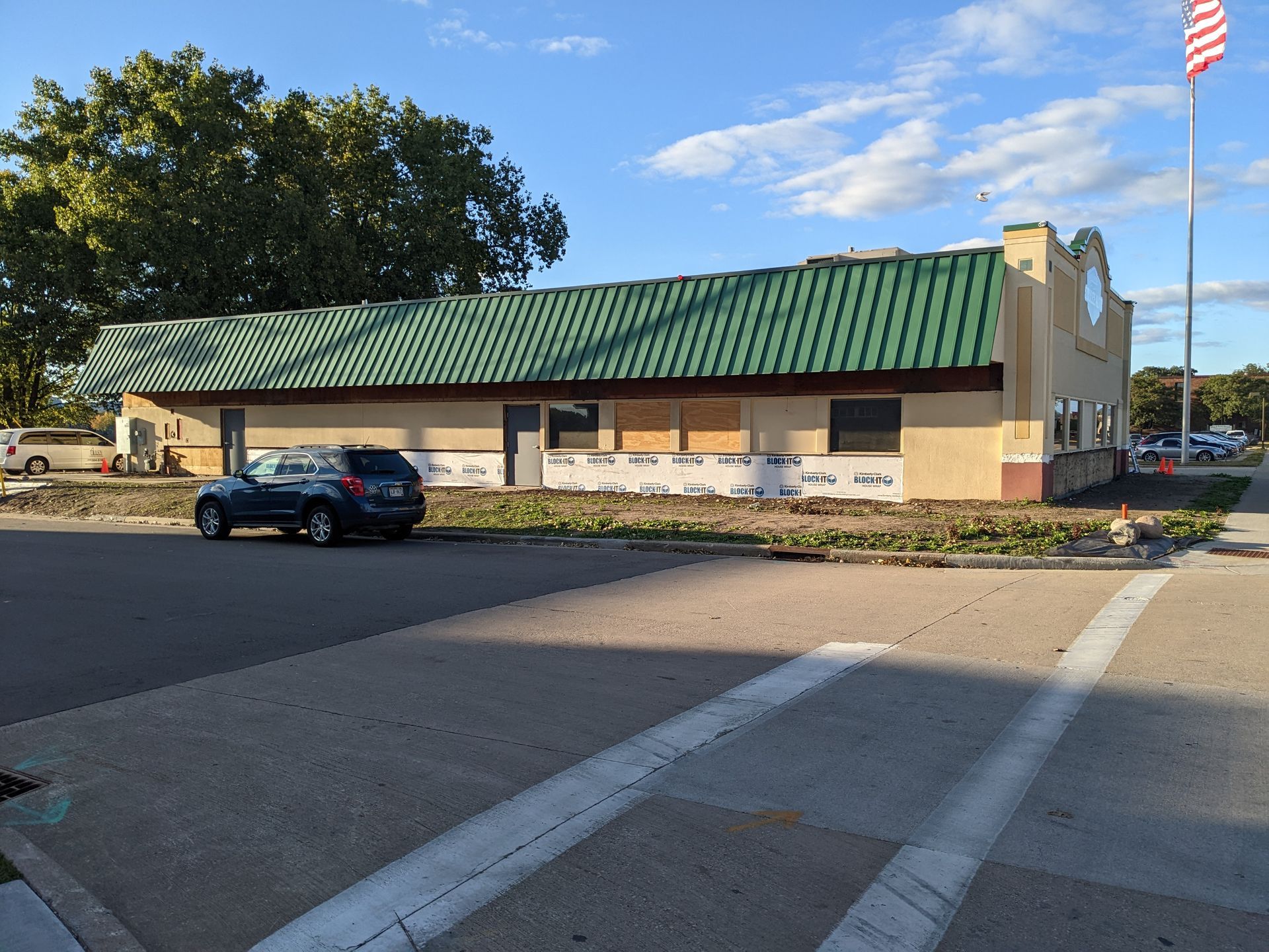 before parking lot remodel