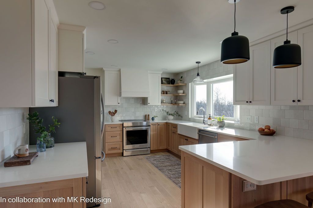Newly remodeled kitchen by Olson Construction - in collaboration with MK Redesign