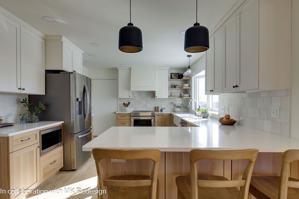 New and remodeled kitchen by Olson Construction - in collaboration with MK Redesign