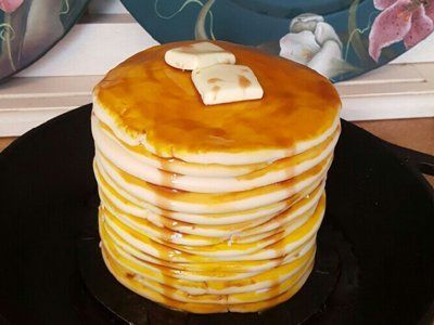Custom pancake design cake