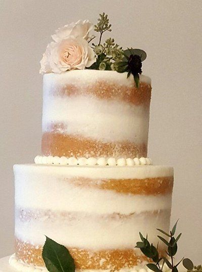 two tier naked cake