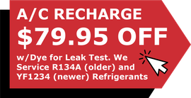 A/C Recharge $79.95 Off
