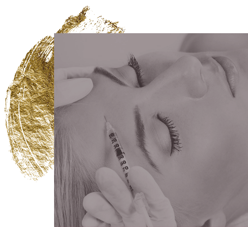 A person receiving a facial injection