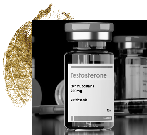 Vial of testosterone for injection