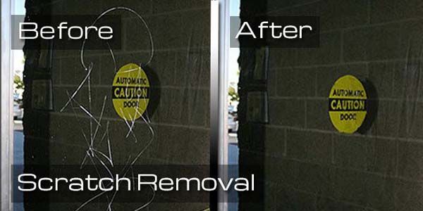 Before and after scratch removal