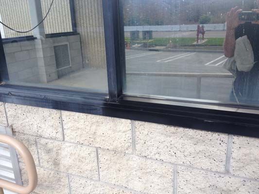 Before window cleaning