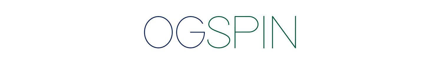 OGSPIN logo with thin gray lettering on a white background