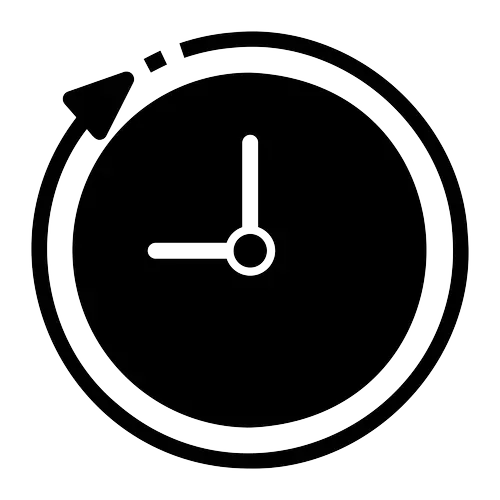 Clock icon with an arrow circling back to the top left, indicating a return to a specific time.