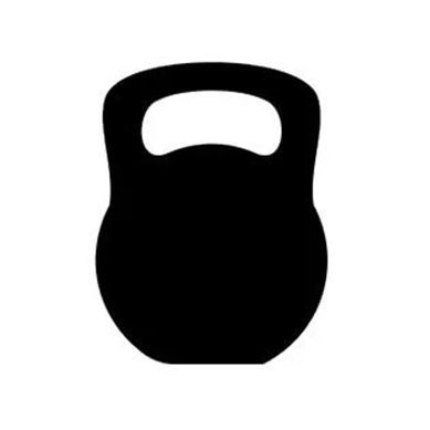 Black kettlebell, handle on top, for weightlifting exercises.