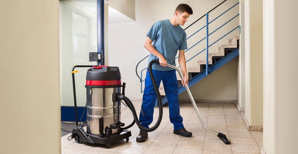 Vacuuming floor