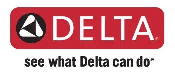 Delta logo: red rectangle with white 