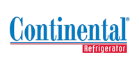 The continental refrigerator logo is blue and red on a white background.