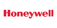 The honeywell logo is red and white on a white background.