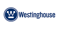 The westinghouse logo is a blue circle with a crown on it.