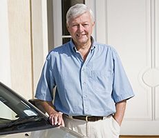 Smiling elderly man
