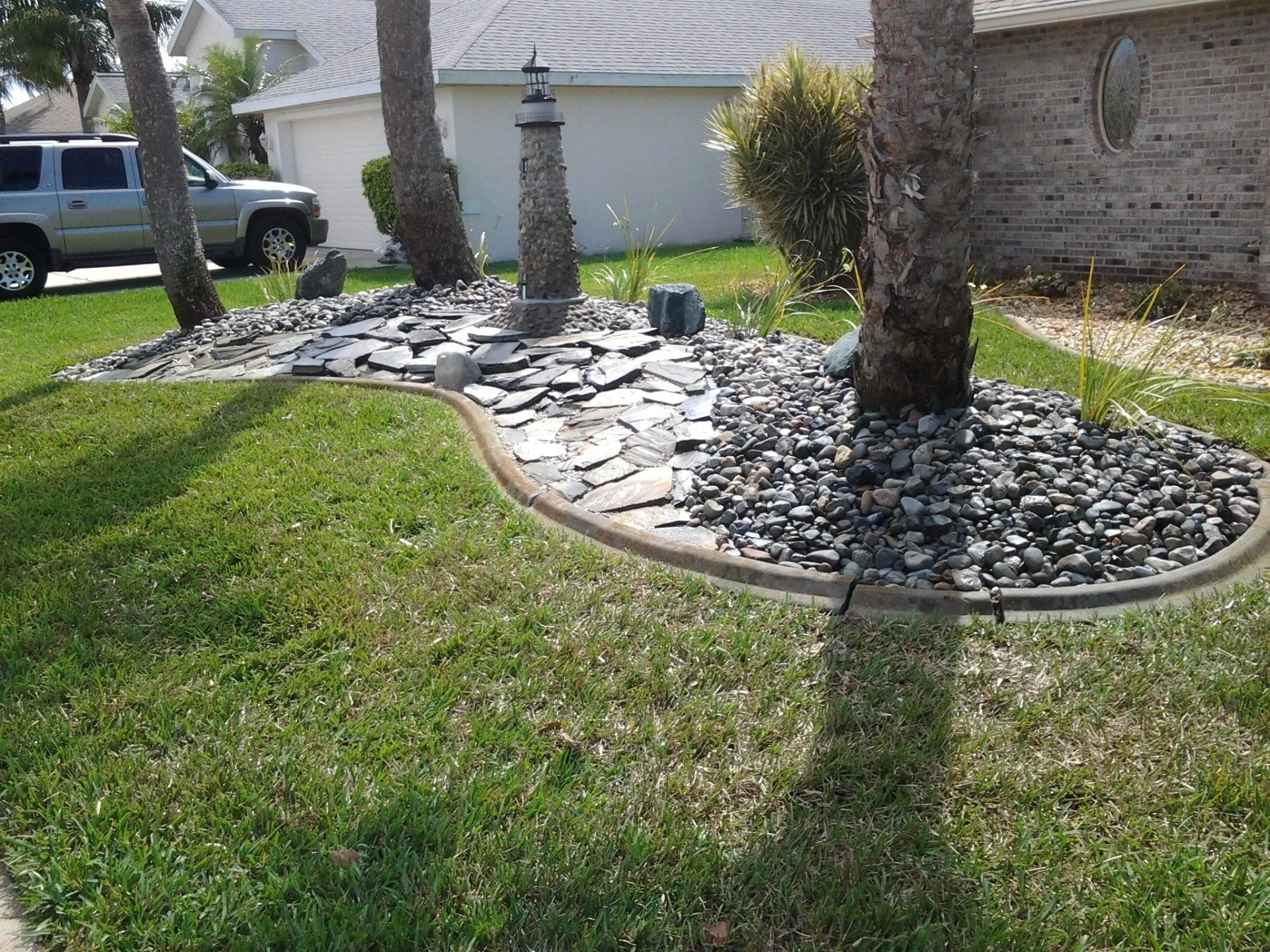 Rock landscaping