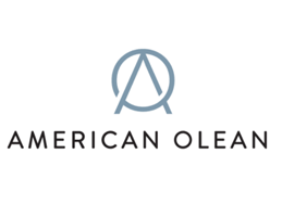 American Olean logo. A stylized 'AO' monogram, text below reads:
