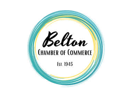 Logo for Belton Chamber of Commerce, featuring cursive