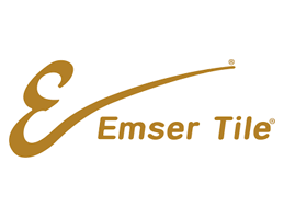 Emsertile logo: Gold cursive