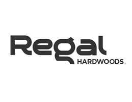 Regal Hardwoods logo: Black text on white background.