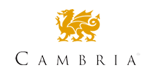 Cambria logo: gold dragon above text 