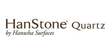 HanStone Quartz logo with brown text on a white background. 
