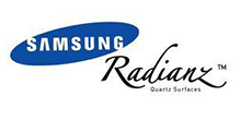 Samsung Radianz logo with a blue oval and black script.