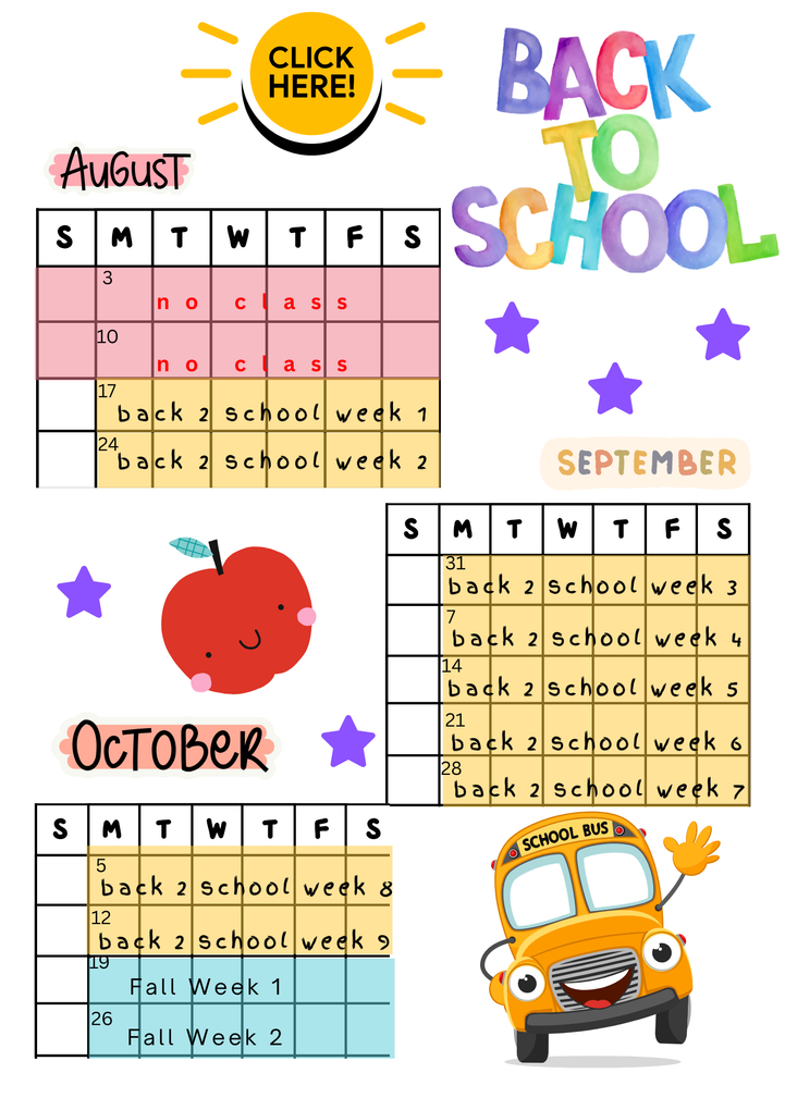 Colorful summer programs flyer with sun, rainbow, palm tree, and dates May 25–August 22, closed May 18–24