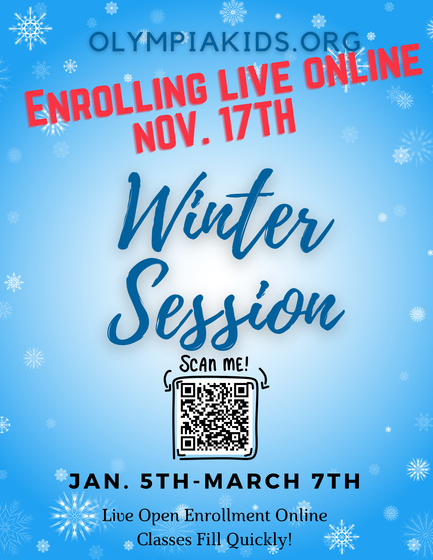 Poster: Open gym times with text 