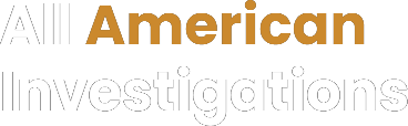 All American Investigations logo in gold and light gray text on a white background