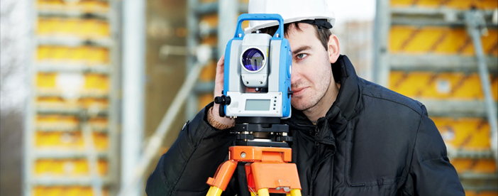 Man doing commercial site surveying