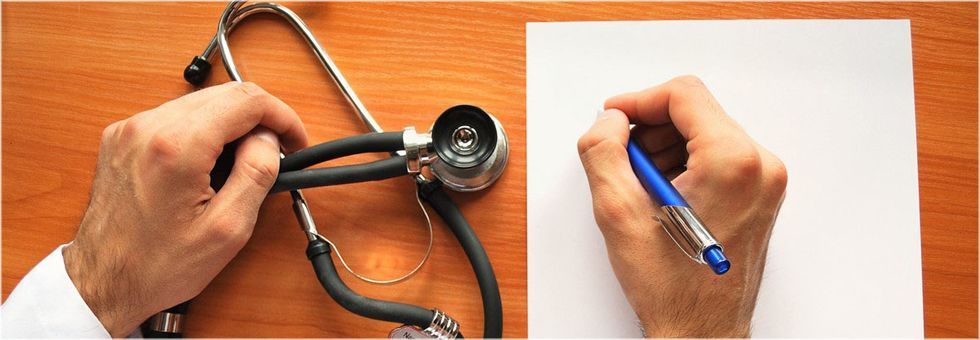 stethoscope and Patient Forms
