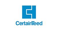 CertainTeed logo in blue and white