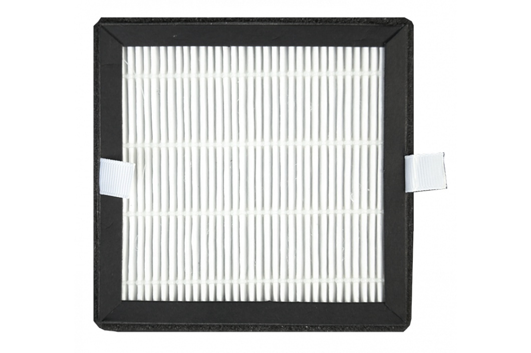a white filter with a black frame on a white background