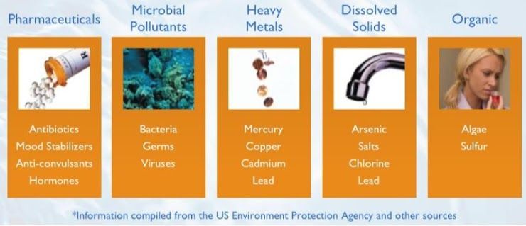 A diagram showing different types of chemicals, including heavy metals