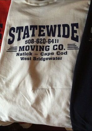 A t-shirt that says statewide moving co. on it