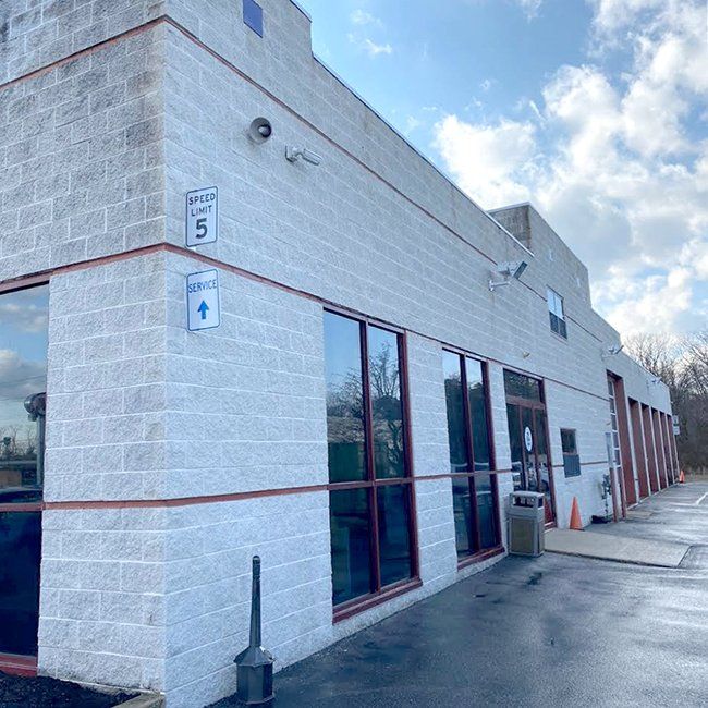 Clean commercial business wall