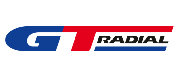 GT Radial logo: blue and red