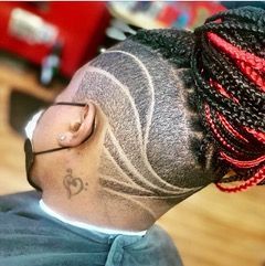 person getting haircut