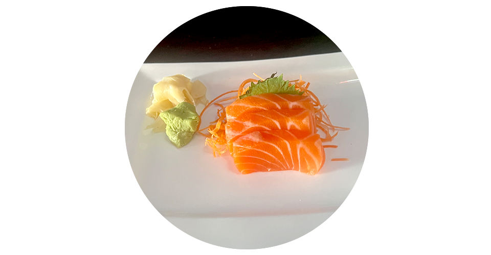 Salmon sashimi