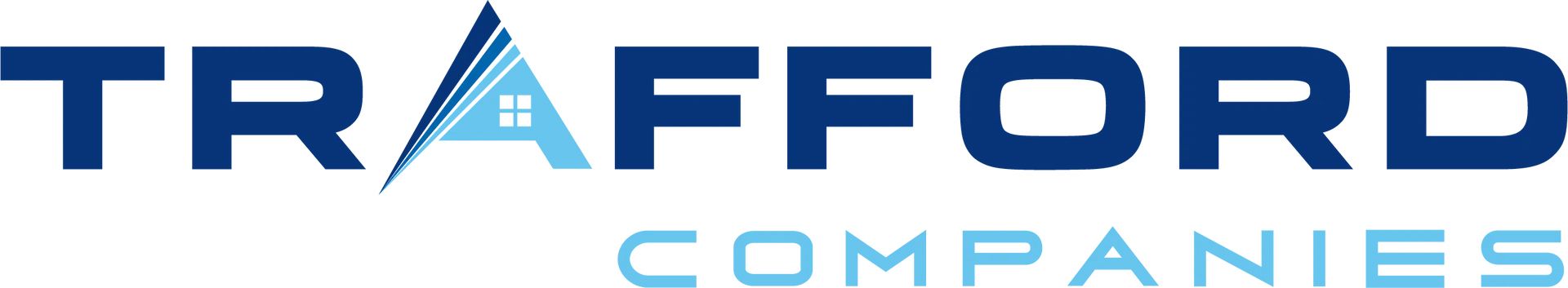 Trafford Companies logo in blue and gray text on a white background